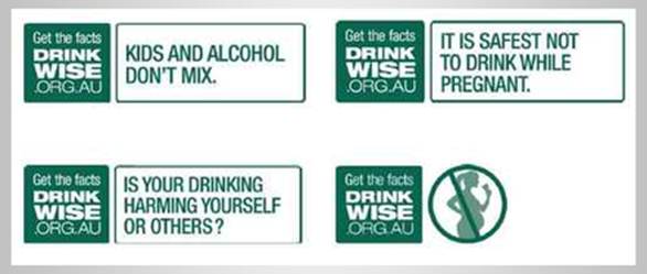 Figure 3.3 DrinkWise Australia consumer information label